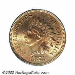 1874 1C MS65 Red PCGS.