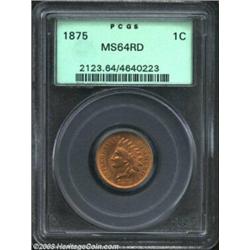 1875 1C MS64 Red PCGS.