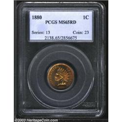 1880 1C MS65 Red PCGS.