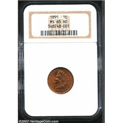 1891 1C MS65 Red NGC.