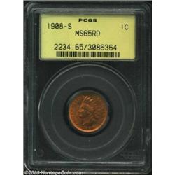 1908-S 1C MS65 Red PCGS.