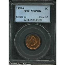 1908-S 1C MS65 Red PCGS.