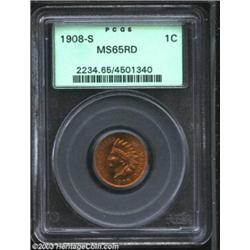 1908-S 1C MS65 Red PCGS.