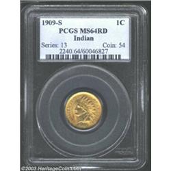 1909-S 1C MS64 Red PCGS.