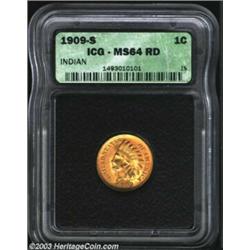 1909-S 1C MS64 Red ICG.