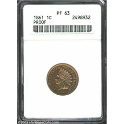 1861 1C PR63 ANACS.