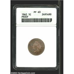 1862 1C PR63 ANACS.