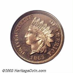 1863 1C PR66 Cameo PCGS.