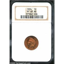 1874 1C PR65 Red NGC.