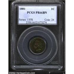 1881 1C PR66 Brown PCGS.
