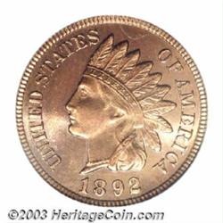 1892 1C PR66 Red PCGS.