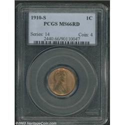 1910-S 1C MS66 Red PCGS.