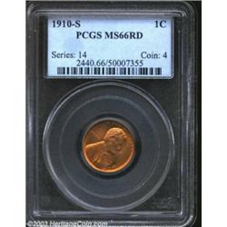 1910-S 1C MS66 Red PCGS.