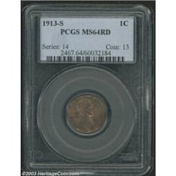 1913-S 1C MS64 Red PCGS.
