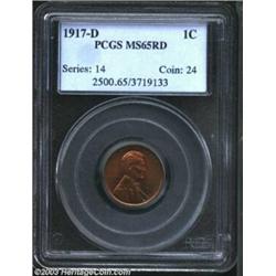 1917-D 1C MS65 Red PCGS.