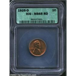 1925-D 1C MS65 Red ICG.
