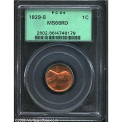 1929-S 1C MS66 Red PCGS.