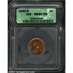 1930-D 1C MS66 Red ICG.