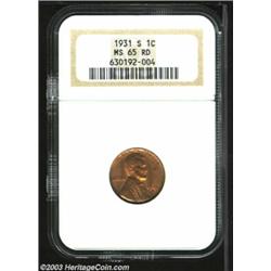 1931-S 1C MS65 Red NGC.