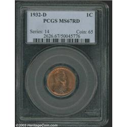 1932-D 1C MS67 Red PCGS.