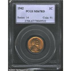 1942 1C MS67 Red PCGS.
