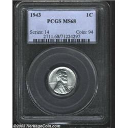 1943 1C MS68 PCGS.