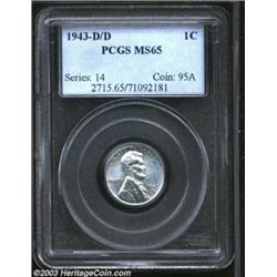 1943-D/D 1C MS65 PCGS.