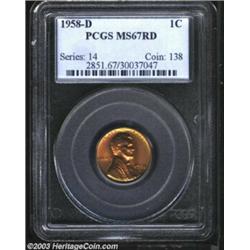 1958-D 1C MS67 Red PCGS.