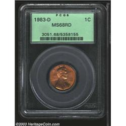 1983-D 1C MS68 Red PCGS.