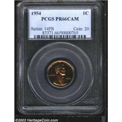 1954 1C PR66 Cameo PCGS.