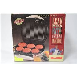 NEW GEORGE FOREMAN  LEAN MEAN FAT REDUCING GRILL-