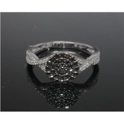 #11  STAMPED 14KT WHITE GOLD DIAMOND RING