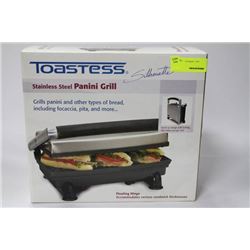 NEW TOASTESS STAINLESS STEEL PANINI GRILL