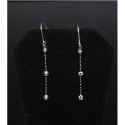 #17 14k WHITE GOLD LADIES DIAMOND EARRINGS