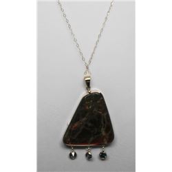 #36 14K YELLOW GOLD LADIES AMMOLITE PENDANT