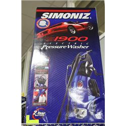 NEW SIMONIZ 2580 PSI ELECTRIC PRESSURE WASHER