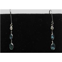 #43 14K GOLD ALEXANDRITE & DIAMOND DROP EARRINGS