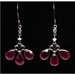#70 14K RUBY AND DIAMOND EARRINGS