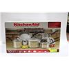 Image 1 : NEW 10-PC KITCHENAID S-S COOKWARE SET