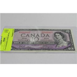 1954 CANADIAN 10 DOLLAR BILL