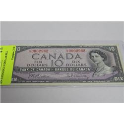 1954 CANADIAN 10 DOLLAR BILL