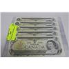 Image 1 : 1973 CANADIAN 1 DOLLAR BILLS X5