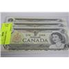 Image 1 : 1973 CANADIAN 1 DOLLAR BILLS X3