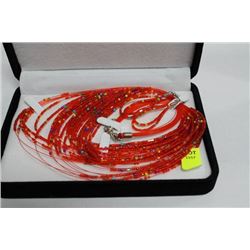 3PC. BEADED JEWELRY SET