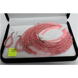3PC. BEADED JEWELRY SET
