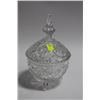 Image 1 : LIDDED PINWHEEL CRYSTAL  FOOTED CANDY  DISH