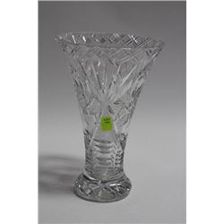 LARGE PINWHEEL CRYSTAL VASE