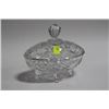 Image 1 : LIDDED PINWHEEL CRYSTAL FOOTED CANDY BOWL
