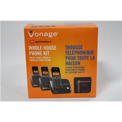 VONAGE / MOTOROLLA 3 PHONE CORDLESS SET