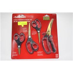 HUSKY 4 PIECE TITANIUM SCISSOR SET